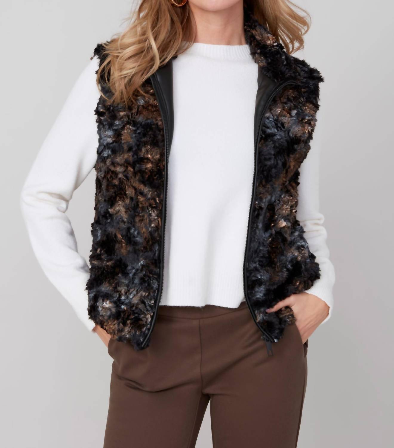 Renuar - Short Faux Fur Vest