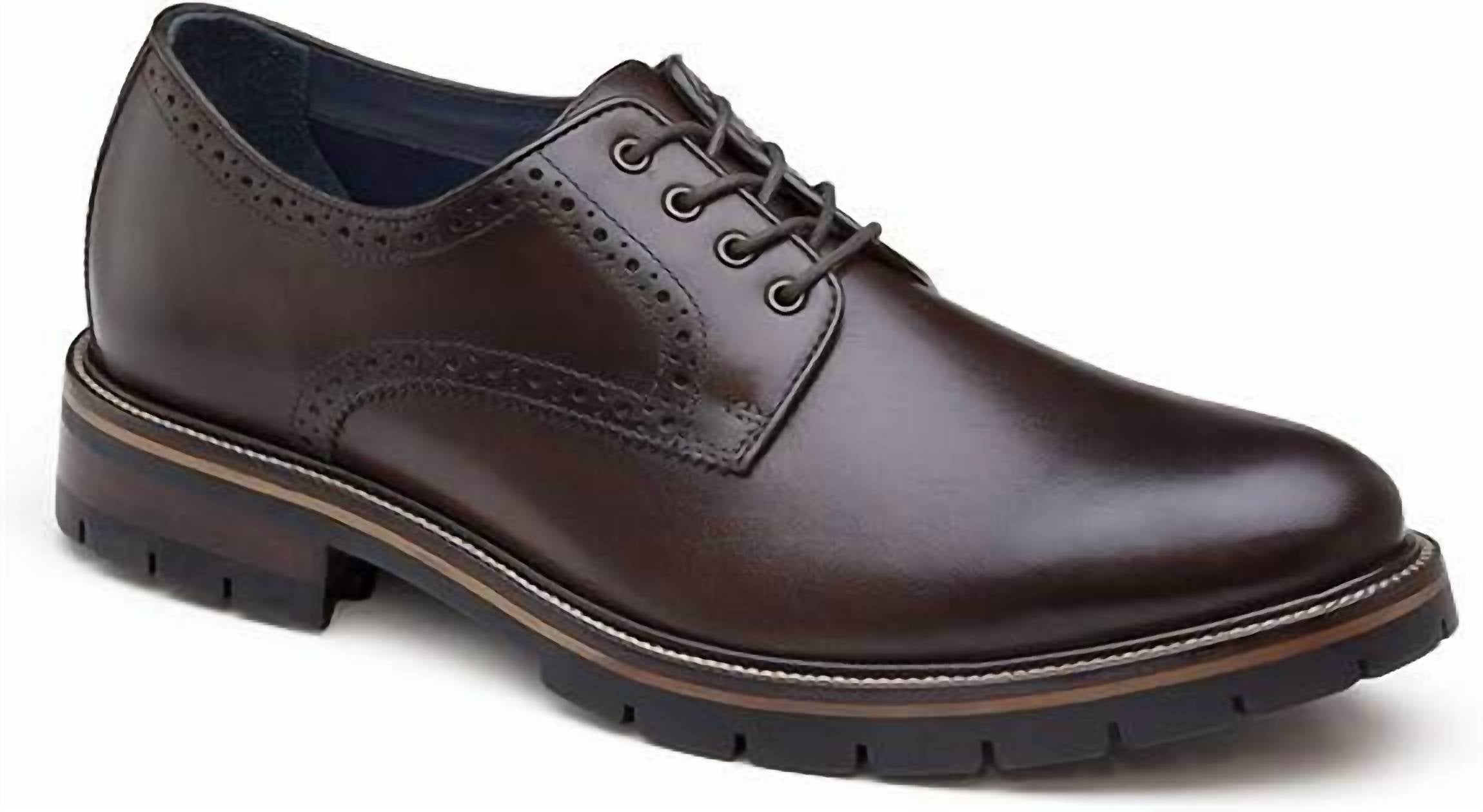 JOHNSTON & MURPHY Men's Cody Plain Toe Shoe in mahogany - men's loafer