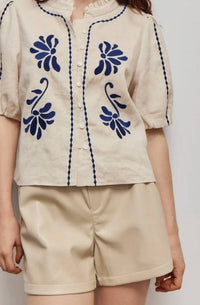 Melissa Nepton - Lito Button Front Blouse