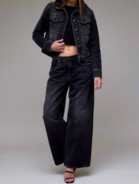 Hidden - Women's Oversized Low Slung Studded Baggy Jean