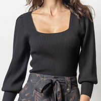 Lilla P - Full Sleeve Square Neck Sweater