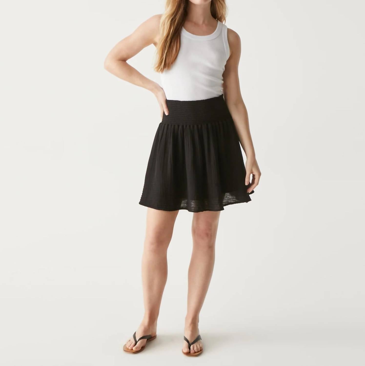 Michael Stars - Havana Smocked Gauze Skirt