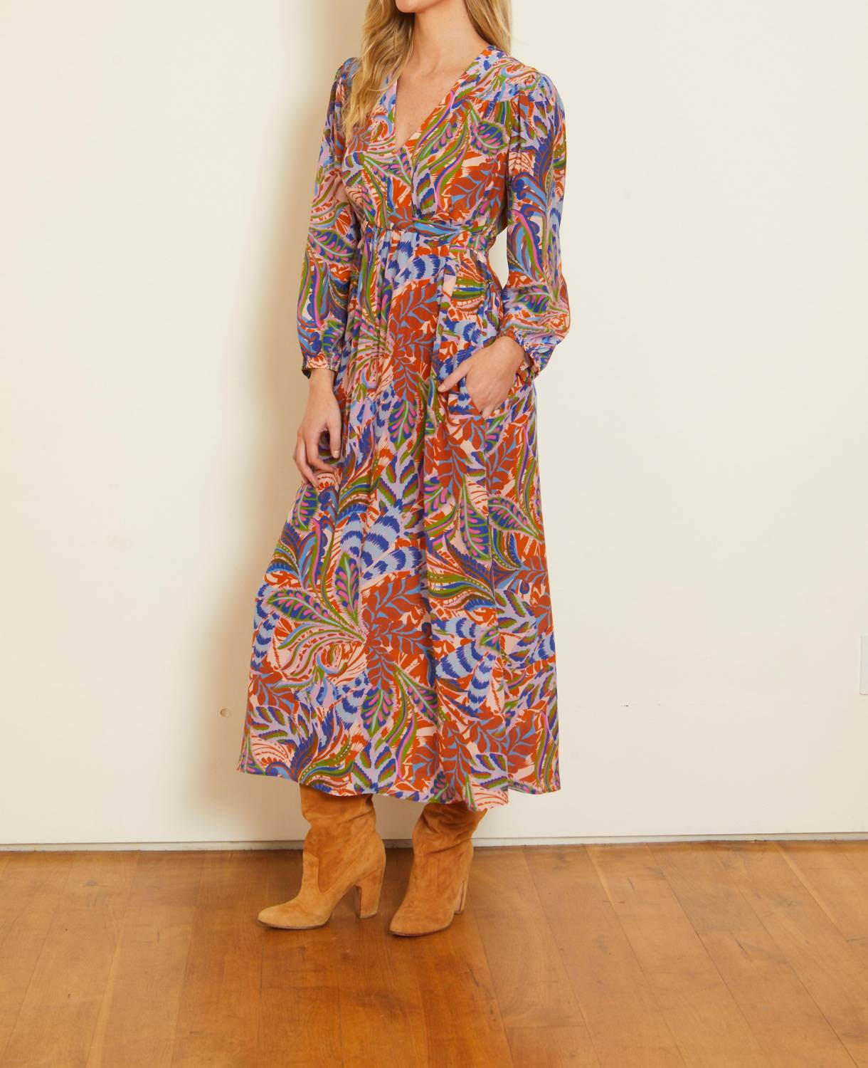 Caballero - Darcy Long Sleeve Midi Dress