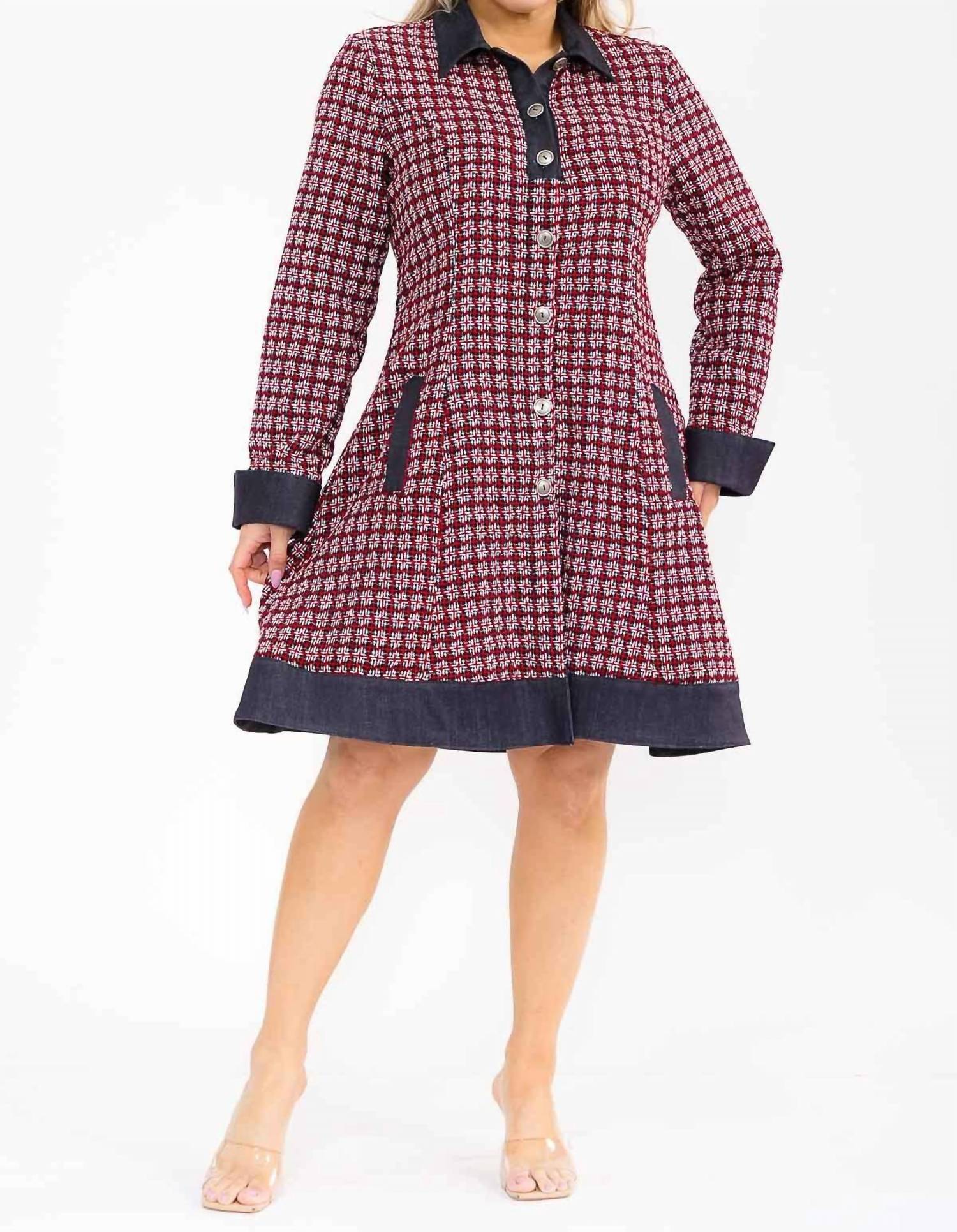 Karen T Design - Plaid Coat Dress
