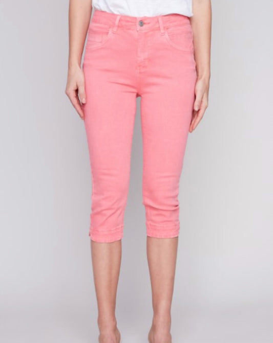 Charlie B - Knee High Capri Twill Pant