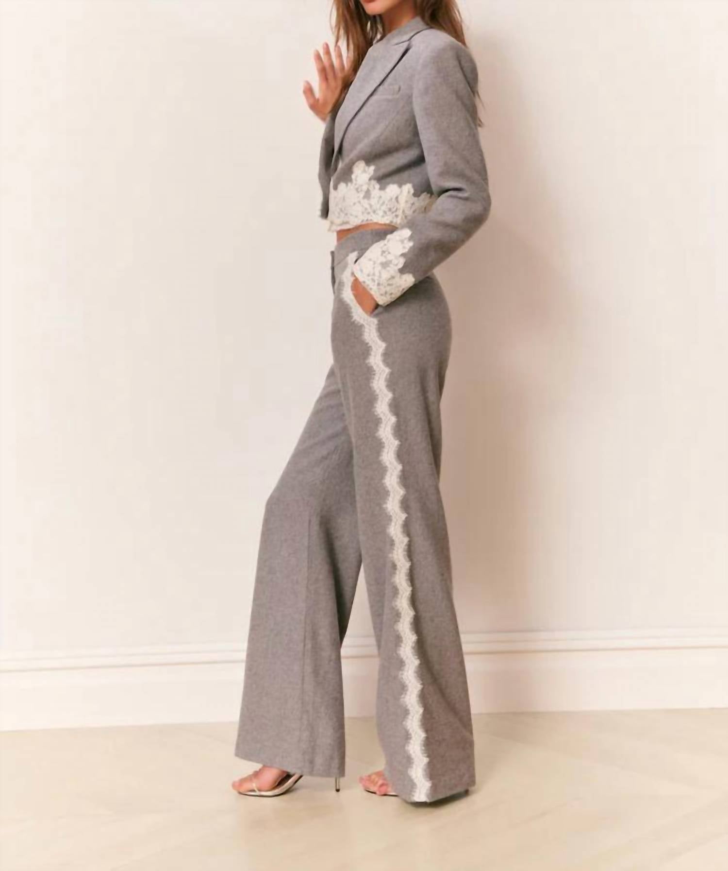 Loveshackfancy - Oriaith Lace Trimmed Trousers