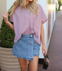 Karlie - Signature Stripe Collar Top