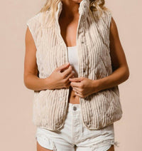 Bibi - Quilted Corduroy Vest