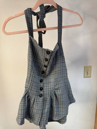 Olivaceous - Plaid Peplum Button Front Cami