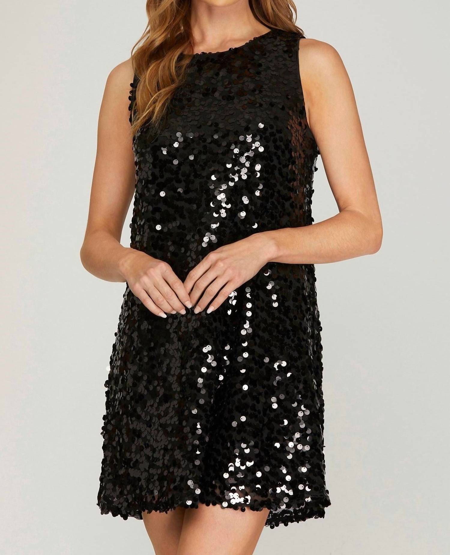 She + Sky - Occasional Sleeveless Sequin Dress