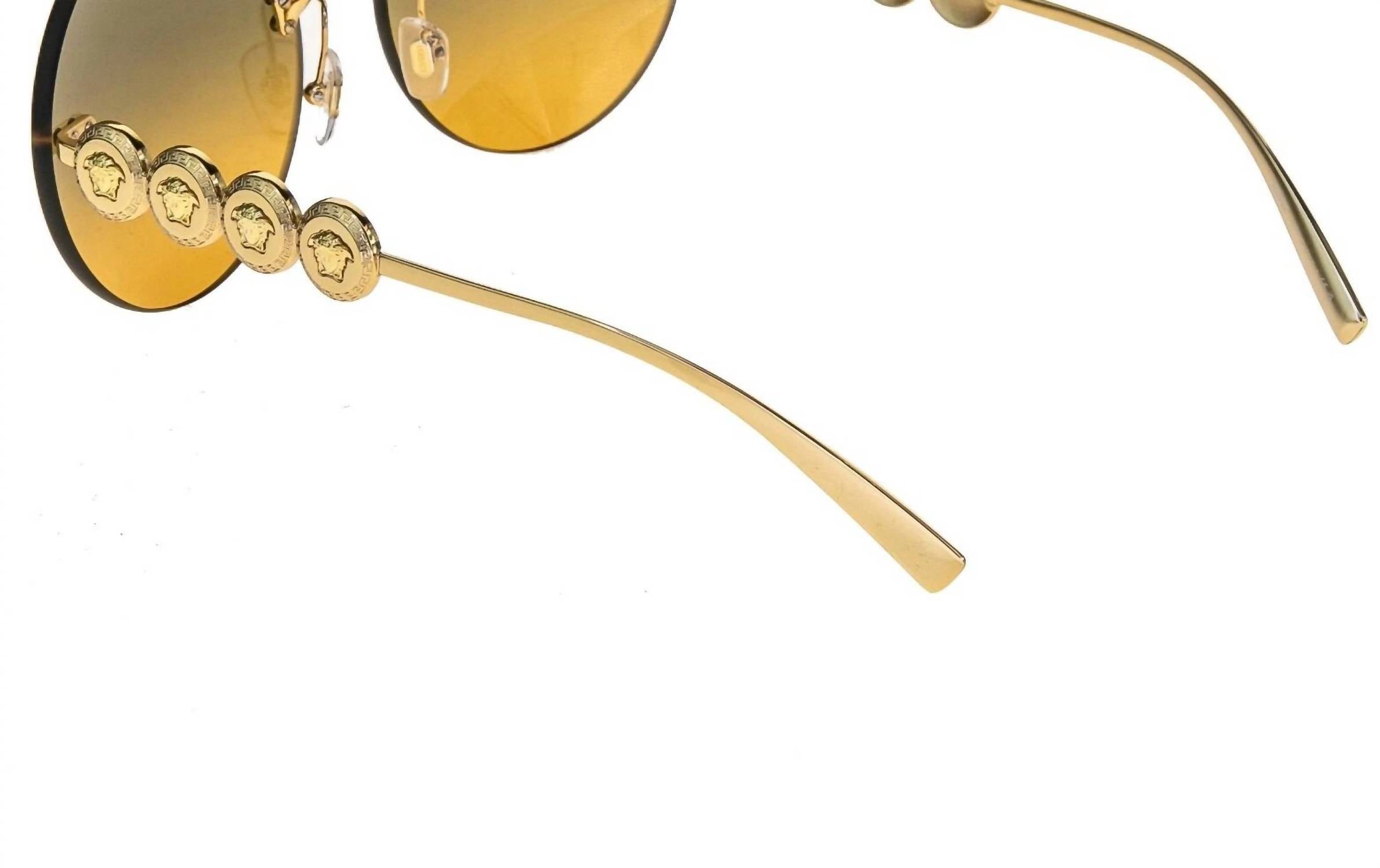 Versace - Women's Ve2214 Medusa Rimless Round Non-polarized Sunglasses