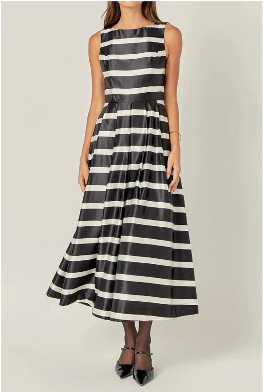 English Factory - Stripe Midi Dress