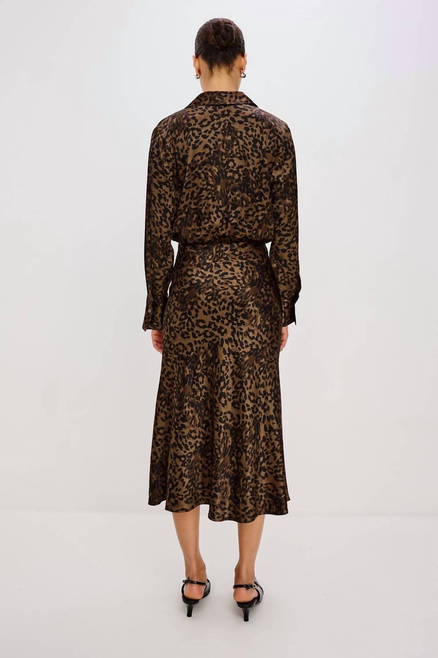 Rails Jazlyn Midi Dress in ginger spotted - women's dress - detail view