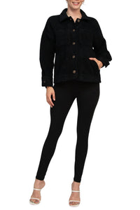Velvet Heart - Collared Button Down Knit Jacket