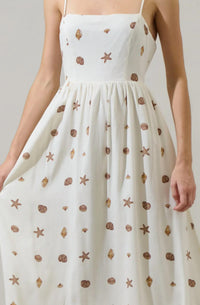 Sugarlips - Cerise Shells Senia Flowy Midi Dress