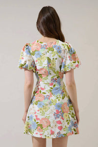 Sugarlips - Rosette Bubble Sleeve Mini Dress