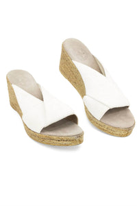 CHARLESTON SHOE CO. Women's Porter Espadrille Wedge Sandal in white - women's sandal - alternate view