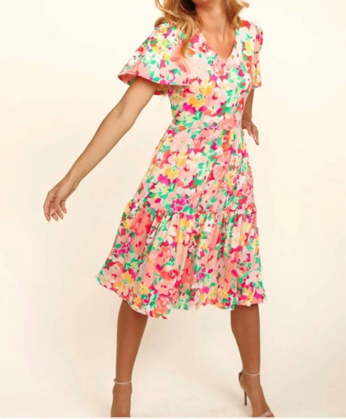 Haptics - Canvas Of Florals Dress
