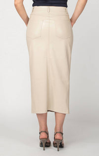 Dex - Faux Leather Midi Skirt