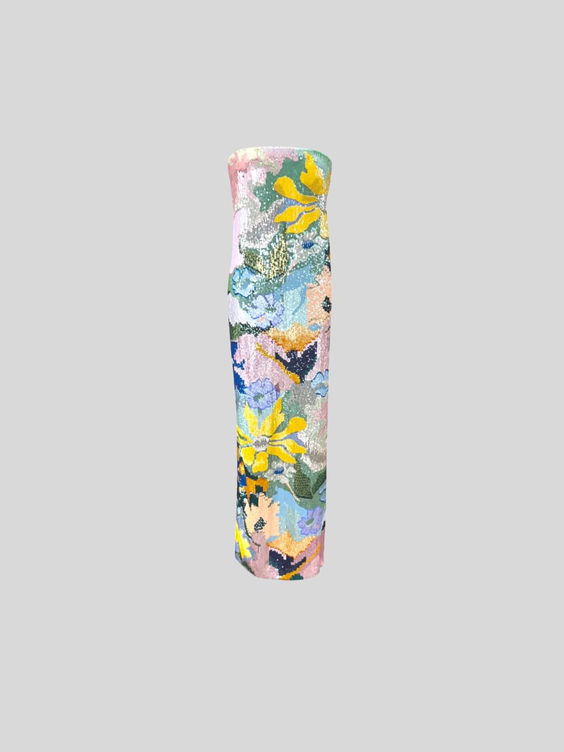 La Fuori - Floral Jacquard Embroidered Gown