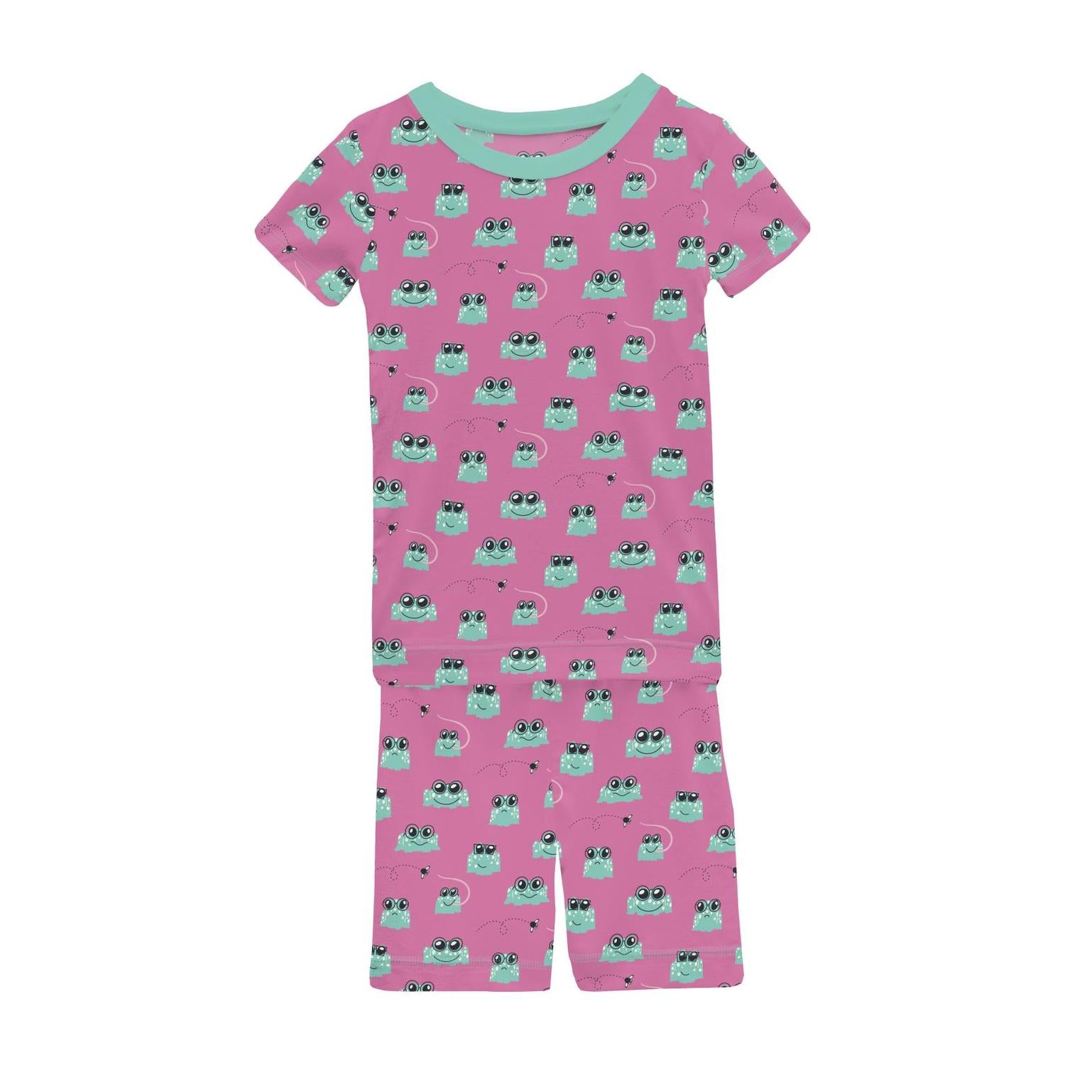 Kickee - Kids' Short Sleeve Pajama Set with Shorts