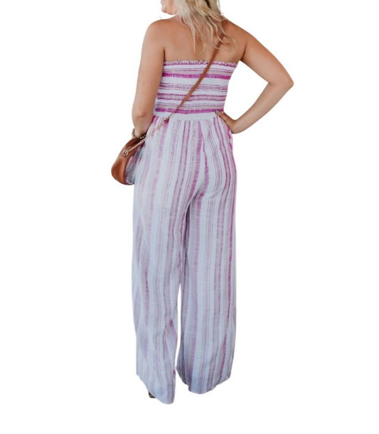 Gilli - Stripes Strapless Jumpsuit