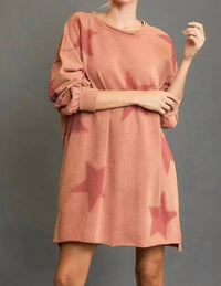 umgee Starry Dress in rosewood - women's dress