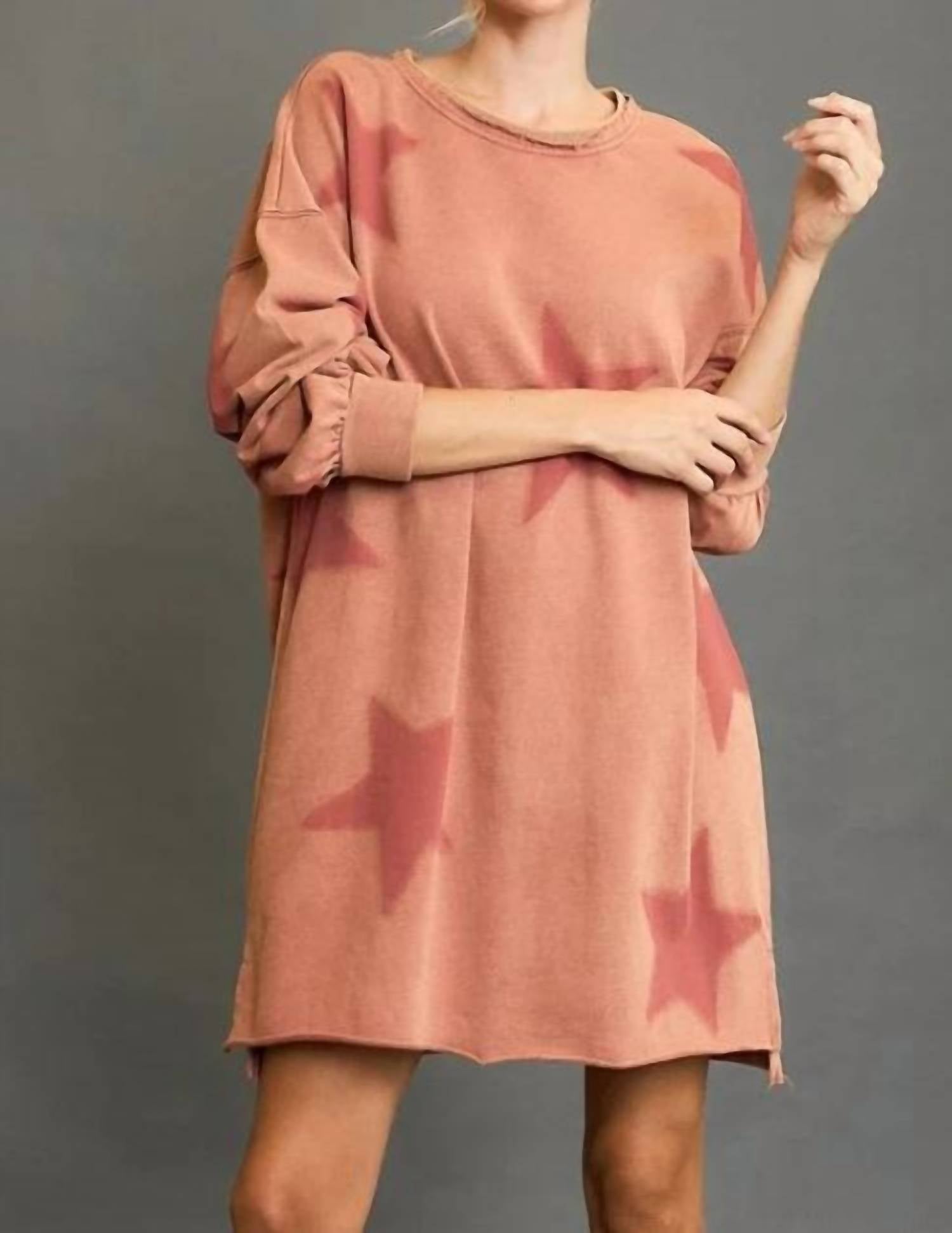umgee Starry Dress in rosewood - women's dress