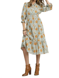 Umgee - Abstract Print Midi Dress