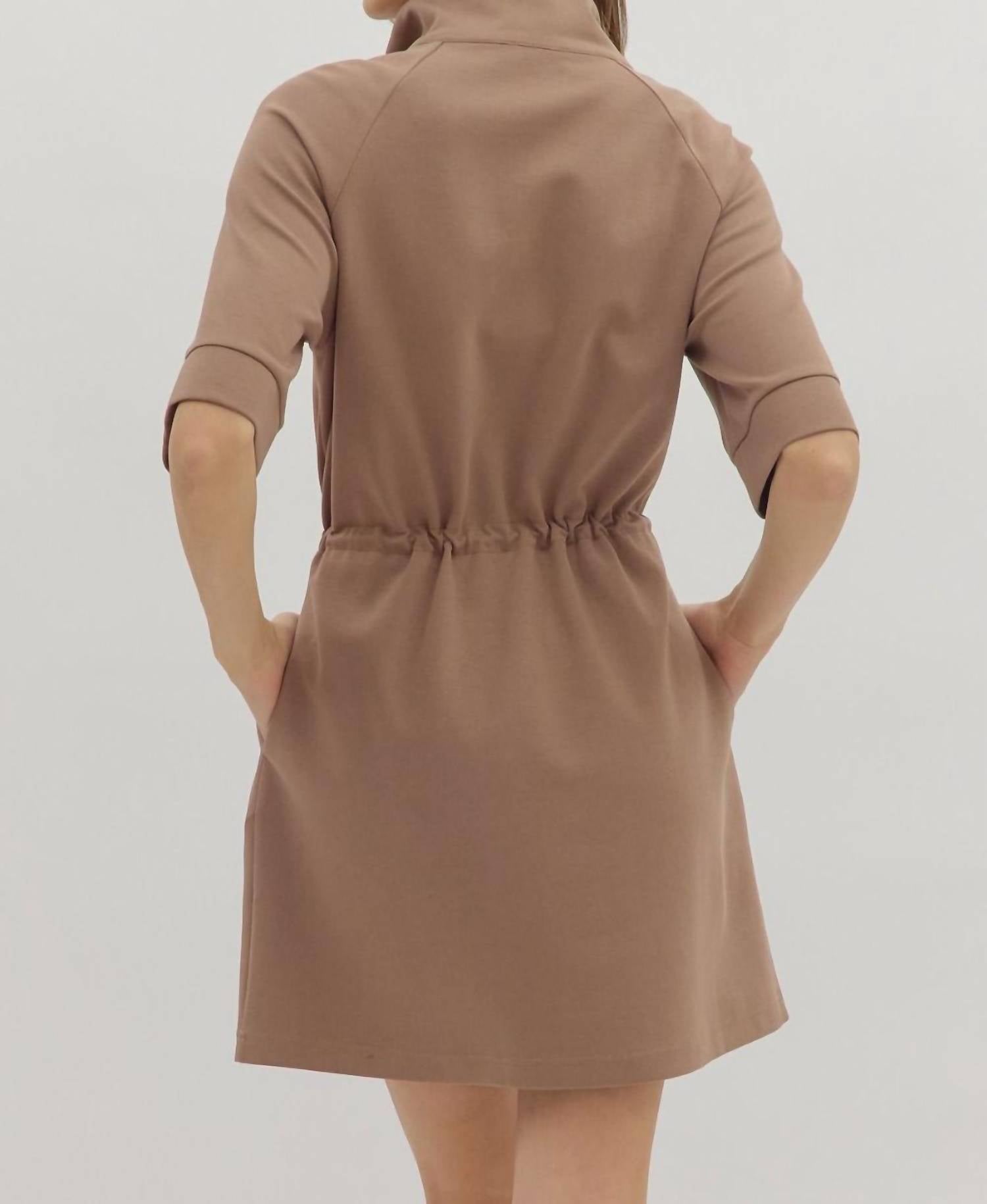 Entro - Drawstring Athleisure Dress