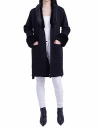 Love Token - Shannon Cardigan with Faux Fur Collar