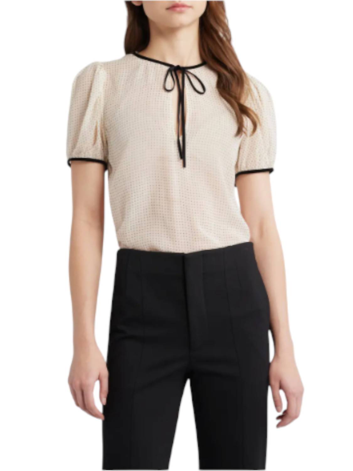 Frame - Tie Puff Sleeve Blouse