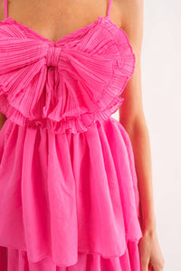 Sofie The Label - Melody Pleated Bow Midi Dress
