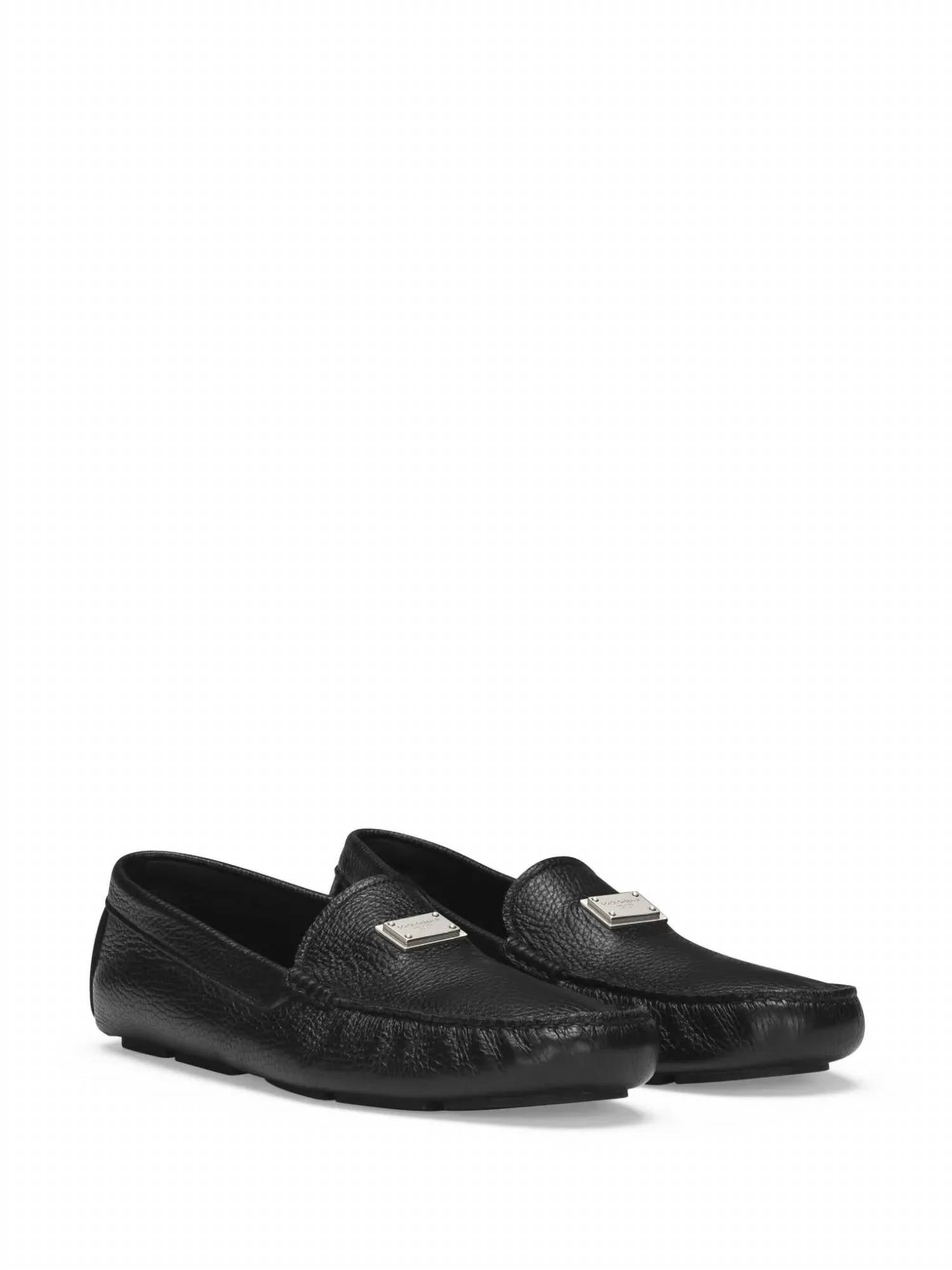 Dolce & Gabbana - Men's Logo Plaque Almond Toe Loafer
