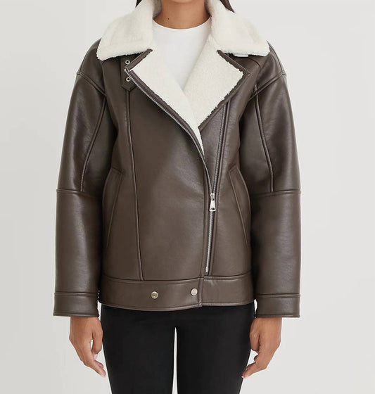 4Th & Reckless - Faux Leather Billie Aviator Jacket