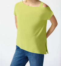Joseph Ribkoff - Asymmetric Cold Shoulder Strap Top
