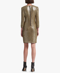 Dkny - Long Sleeve Sequin Dress