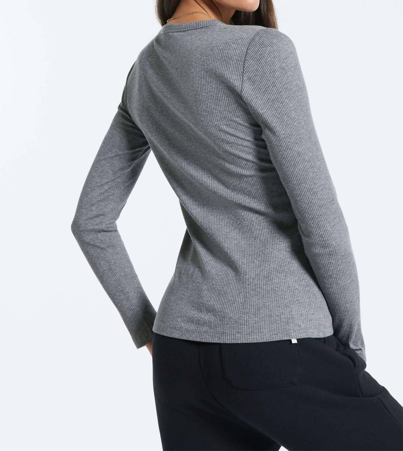 Bandier - Rivington Ribbed Long Sleeve Top