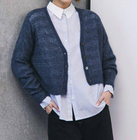 Autumn Cashmere - Fancy Stitch V-neck Cardigan