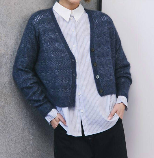 Autumn Cashmere - Fancy Stitch V-neck Cardigan