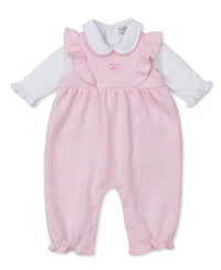 Kissy Kissy - Girls' Billow Bows Jacquard Overalls