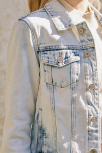 KanCan Classic Trucker Jacket in light stone - women's jacket - view 5