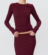 Eterne - Ribbed Long Sleeve Top