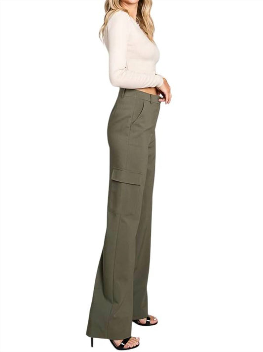 Lemon Tree Design - TWILL WIDE LEG FLAP POCKET PANTS