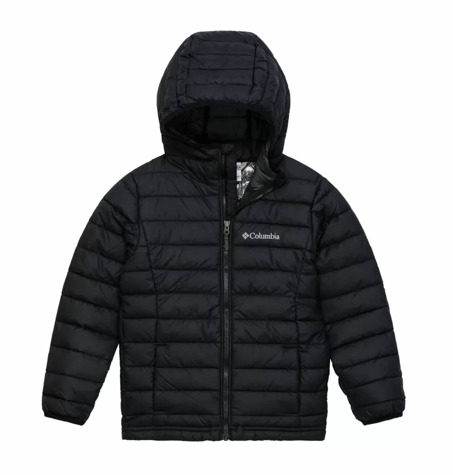 Columbia Kids' Powder Lite II Hooded Jacket in black - kids' jacket