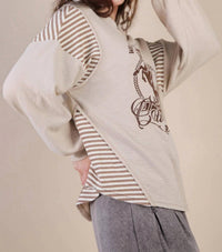 Very J - Wild West Cowgirls Western Graphic Knit Top