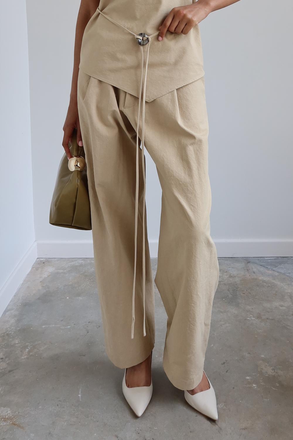 Nomia - Drawcord Pleated Trouser
