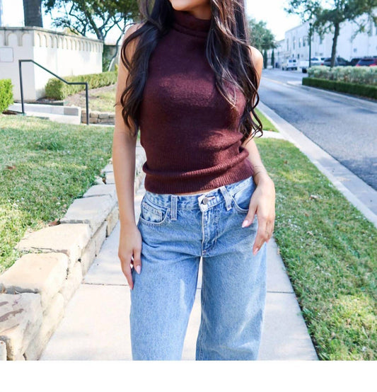 Loucia - Soft Brew Sleeveless Sweater Top