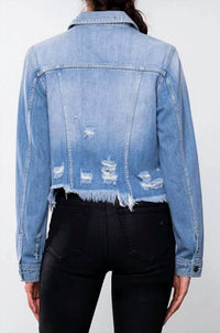 Hidden - Distressed Jean Jacket