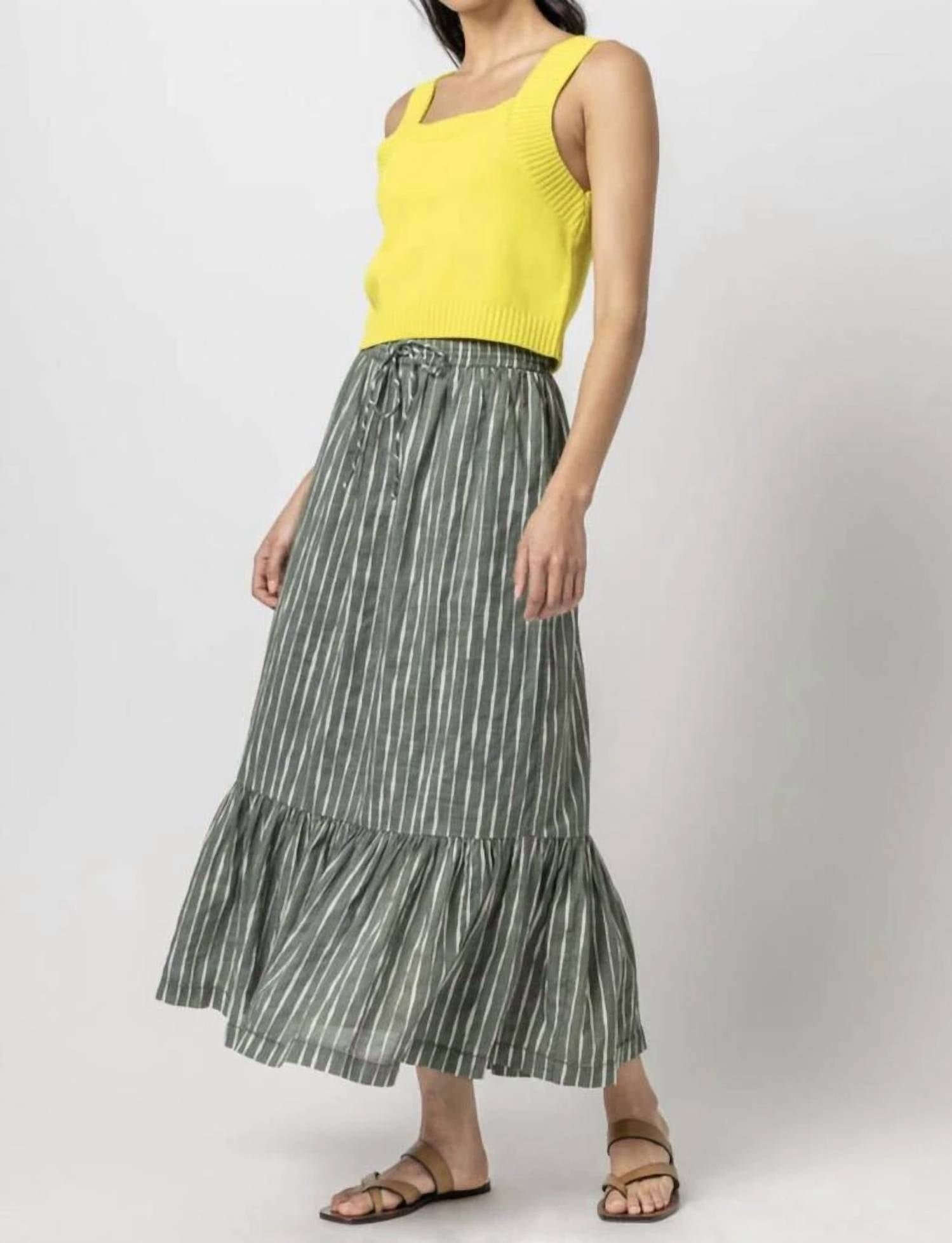 Lilla P Sweater Tank Top in lemon lime - women's tank top